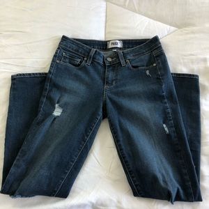 Paige lightly destroyed ankle jeans